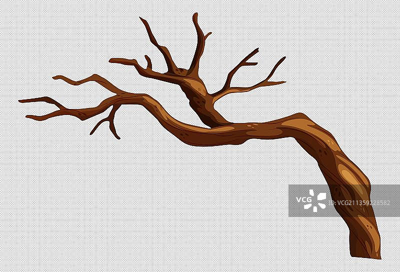 干枯的树卡通高清png免抠元素图片素材