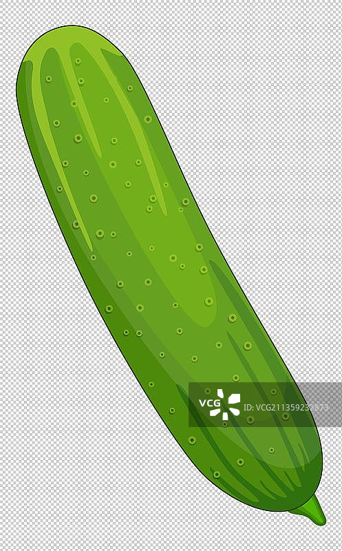 卡通一根绿色丝瓜元素图片素材
