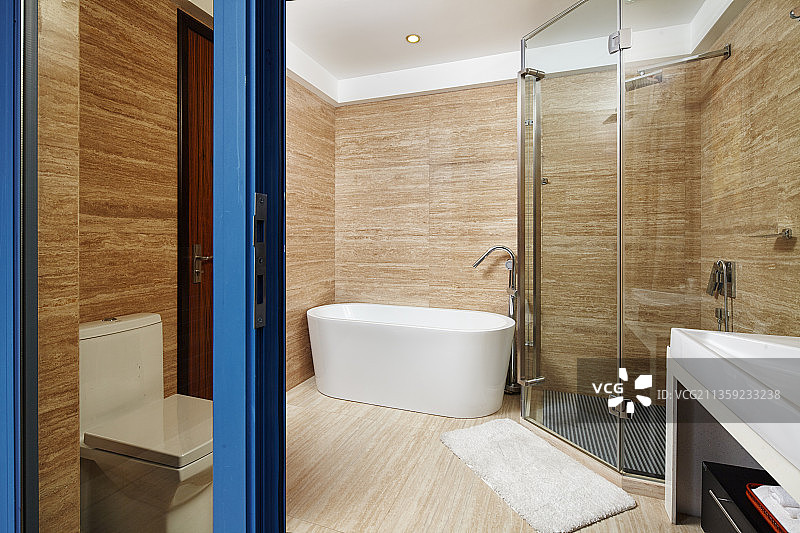 样板间、洗漱间、浴缸、浴室图片素材