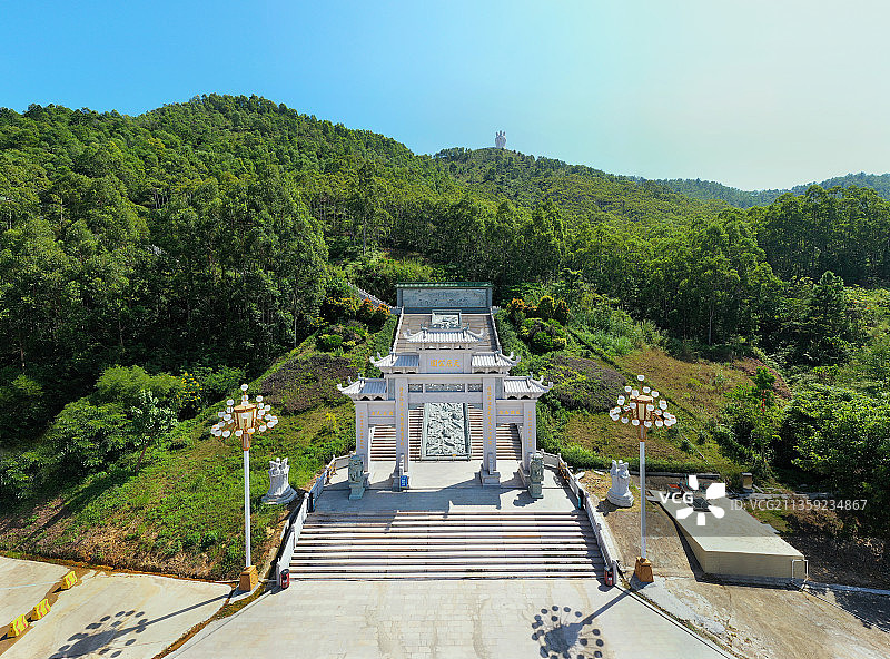 广东省汕尾市海丰县大湖镇大德妈祖庙旅游区航拍图片素材