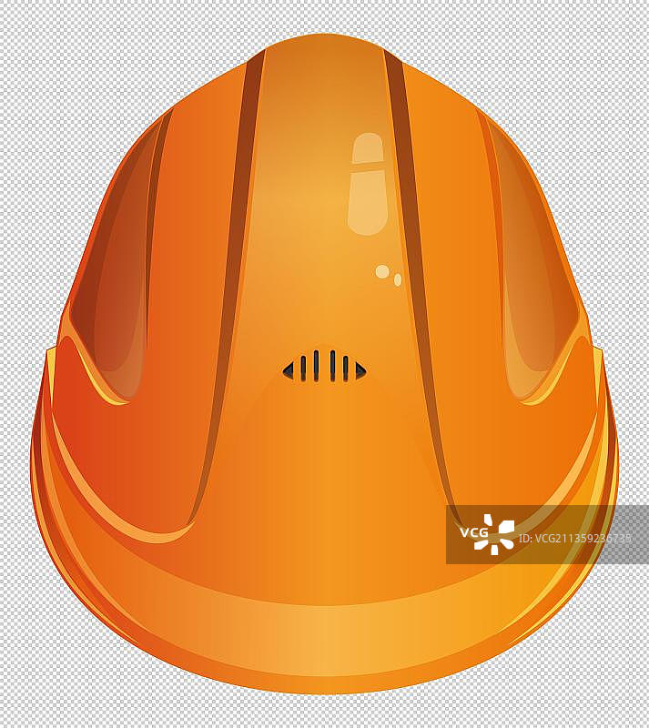卡通橘色安全帽元素图片素材