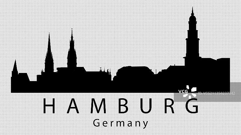 德国城市剪影背景图图片素材