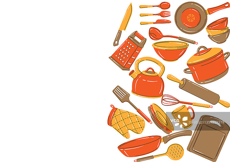 厨房用具烹饪工具背景图片素材