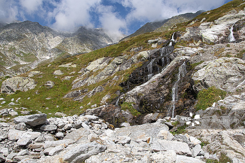 瑞士坎波岩石山脉风光图片素材