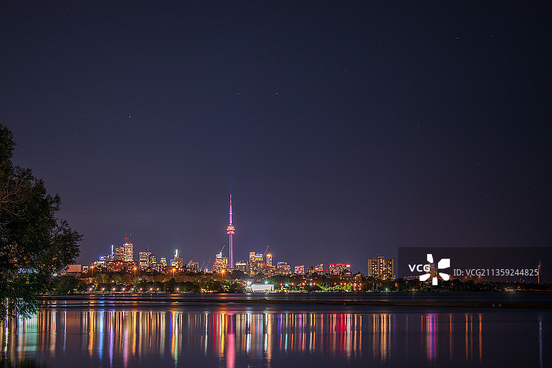 加拿大多伦多城市夜景图片素材