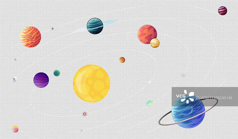 色彩鲜艳的星球图片素材