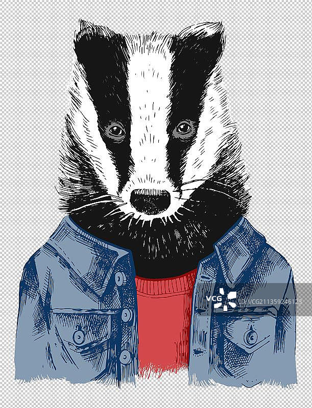 夹克动物卡通高清png免抠元素图片素材