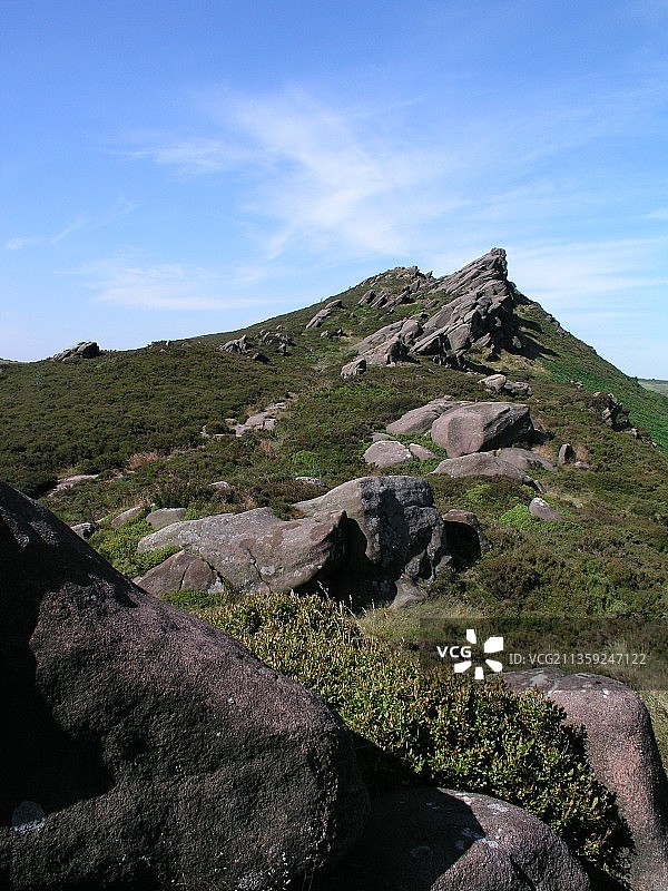 落基山脉映衬天空的景色图片素材