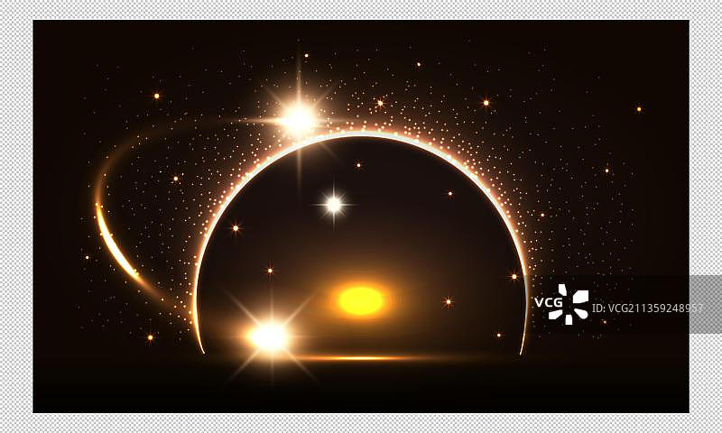 褐色光点弧形元素图片素材