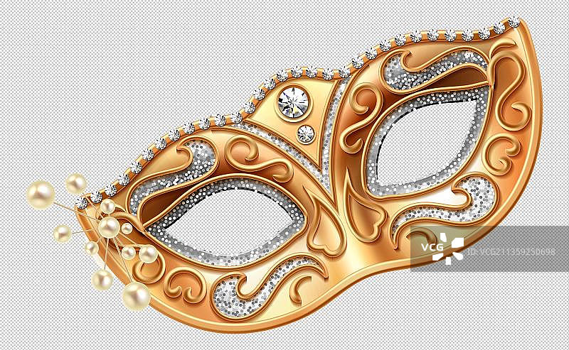 金色华丽眼罩面具图片素材