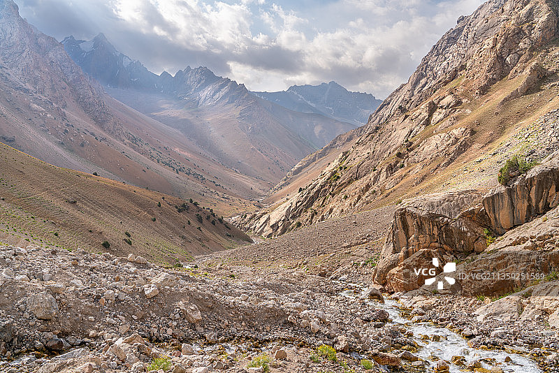 塔吉克斯坦的壮丽山景图片素材
