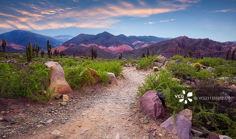 阿根廷胡胡伊省蒂尔卡拉日落景观图片素材