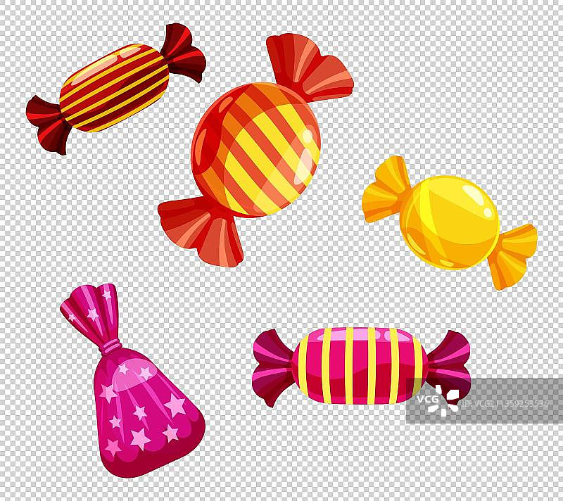 五彩缤纷的糖果元素图片素材