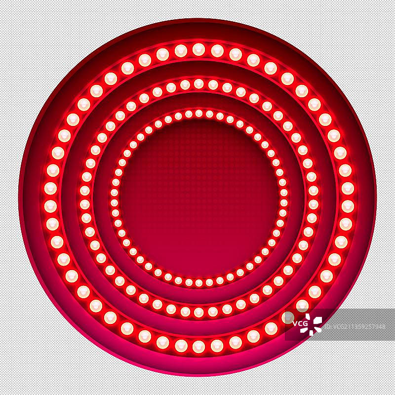 红色圆形灯带图片素材