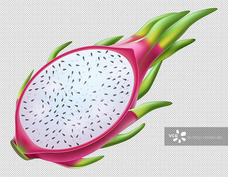 被切开的火龙果图片素材