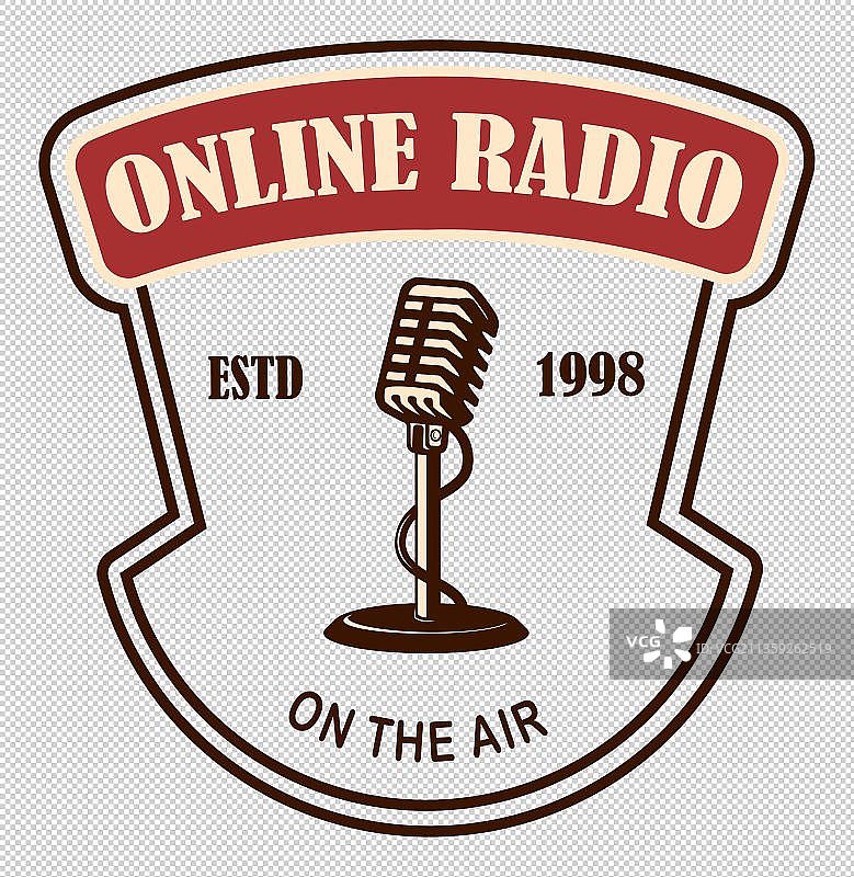 onlineradio广播站线上音频标志图片素材