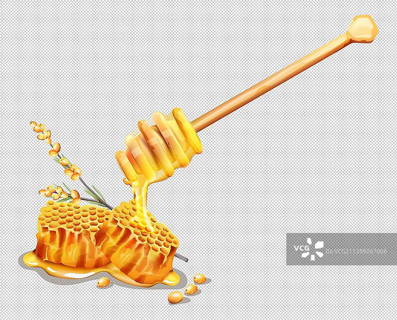 取蜜棒上的蜂蜜图片素材