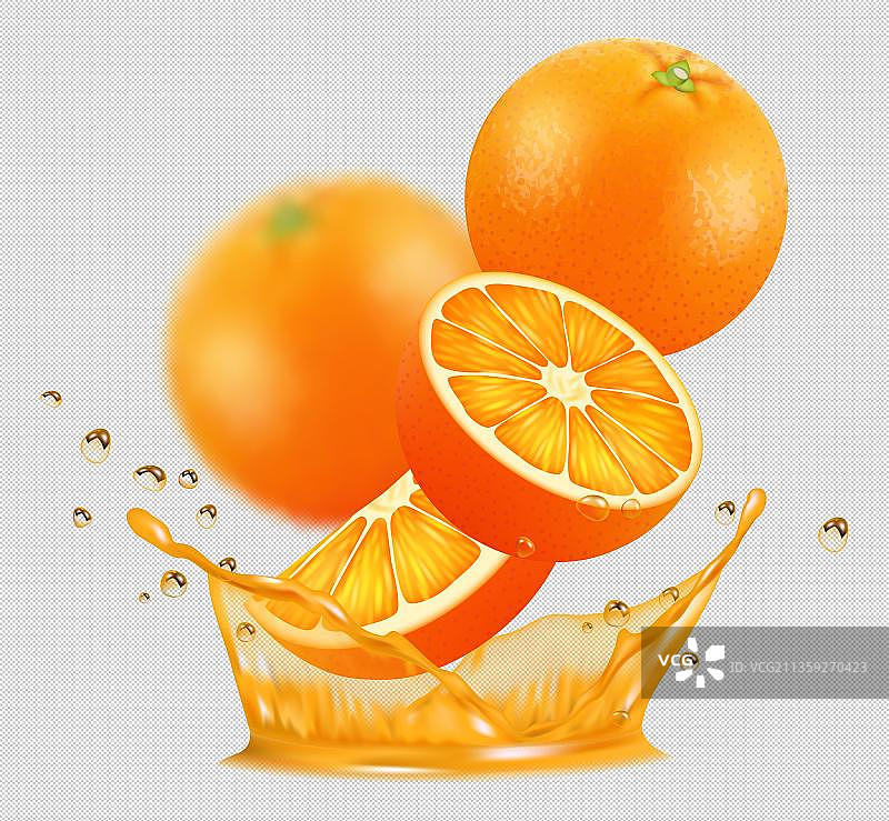 卡通新鲜的水果橙子图片素材