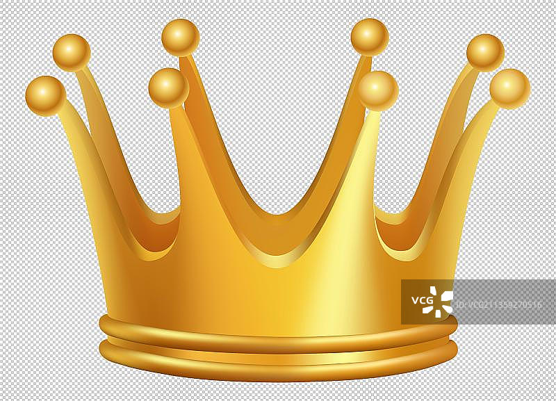 卡通黄色的皇冠元素图片素材