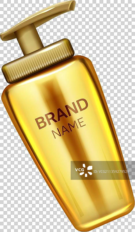 一瓶黄色的洗发水元素图片素材