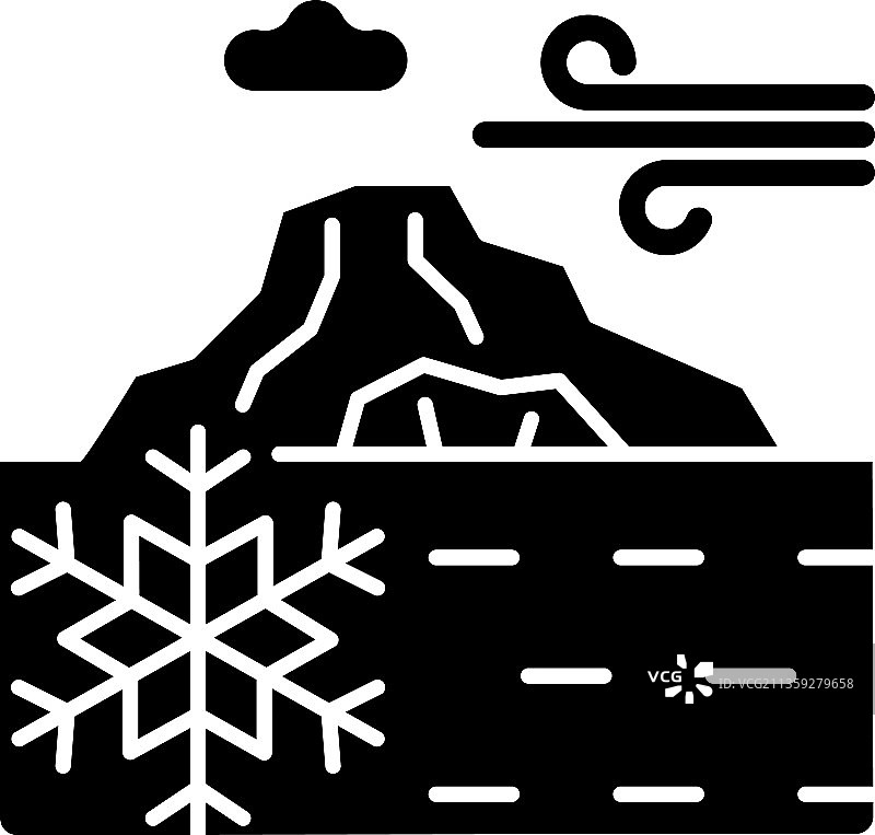 多年生冰块黑色图标图片素材