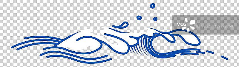 激流的海浪图片素材