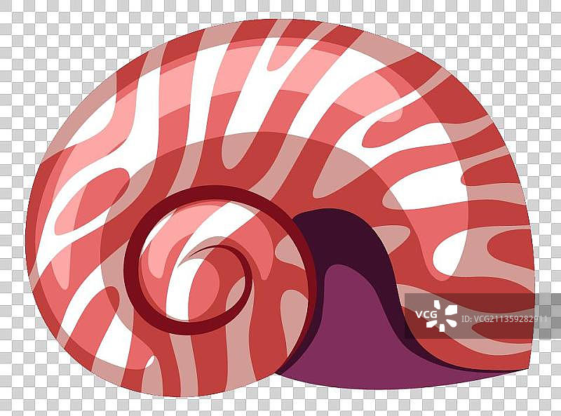 卡通红色的贝壳元素图片素材