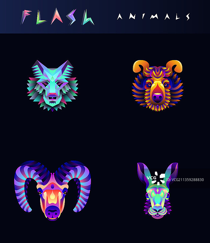 抽象的动物图片素材