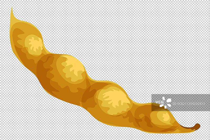 卡通黄色酸角水果元素图片素材