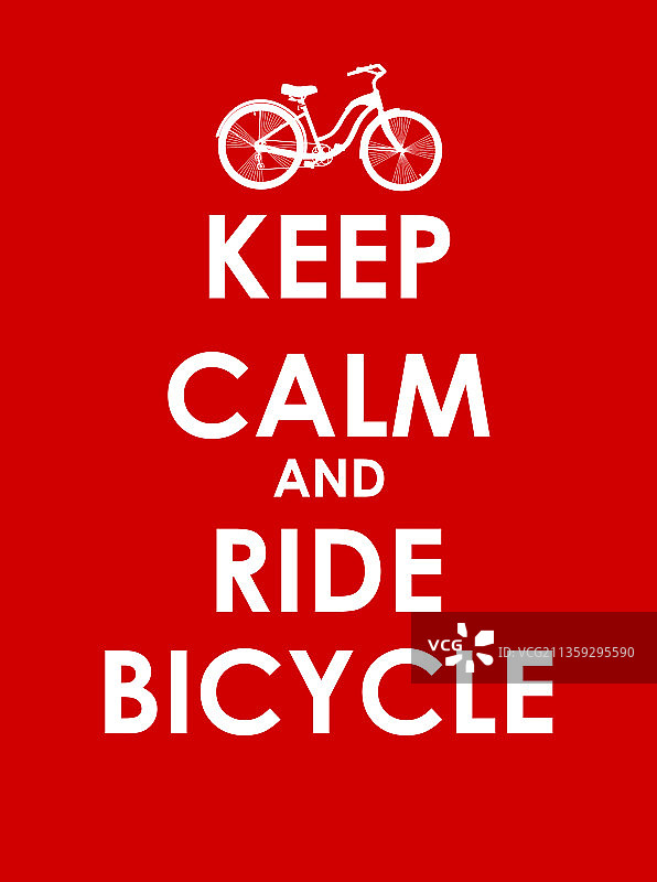 保持冷静，骑自行车创意海报图片素材