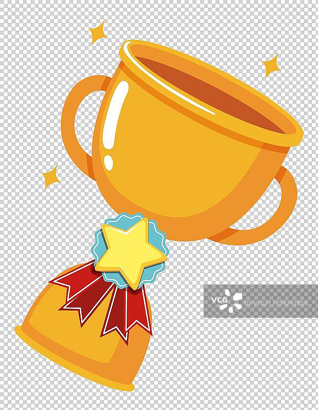 漫画风奖杯元素图片素材