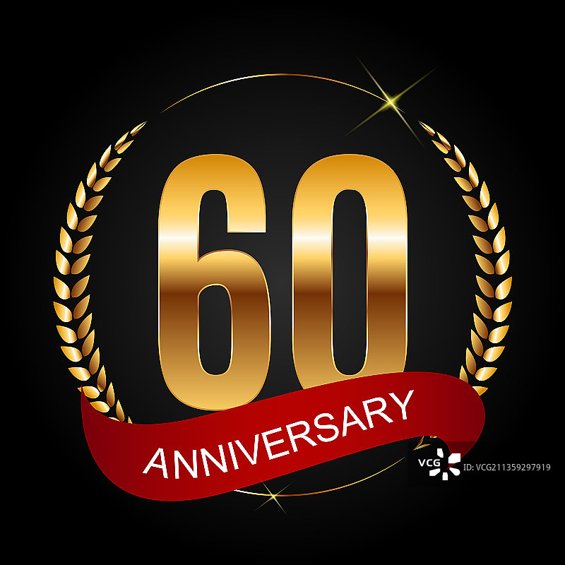 60周年纪念标志模板图片素材