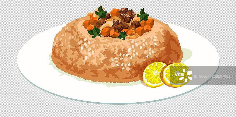 漫画宫保鸡丁盖饭美食图片素材