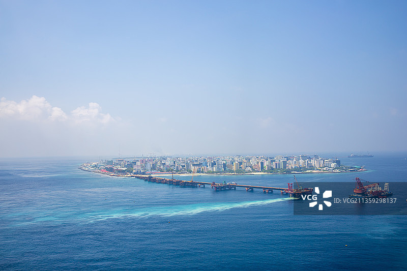 马尔代夫首都马累全景图片素材