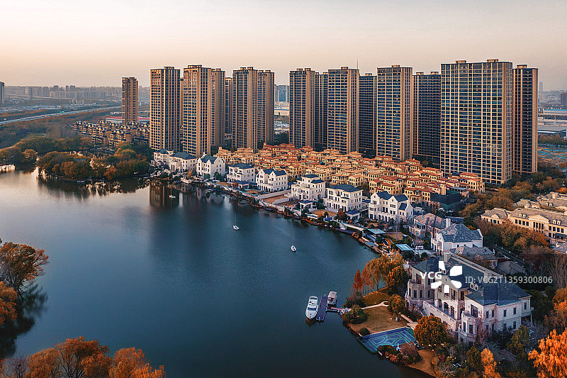 郑州金沙湖秋色图片素材