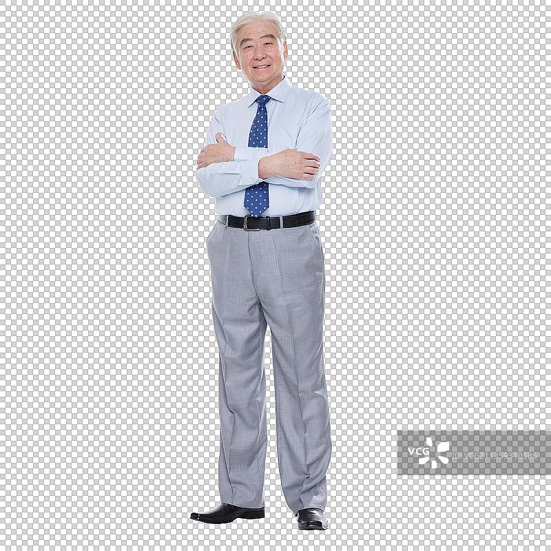 一个成功的商务老年人图片素材