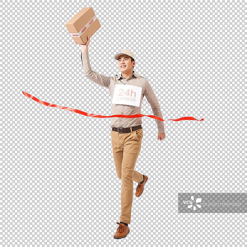 青年物流人员在工作图片素材