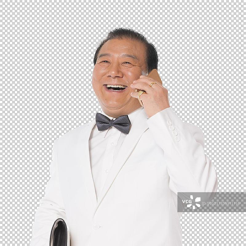 成功男人打电话图片素材