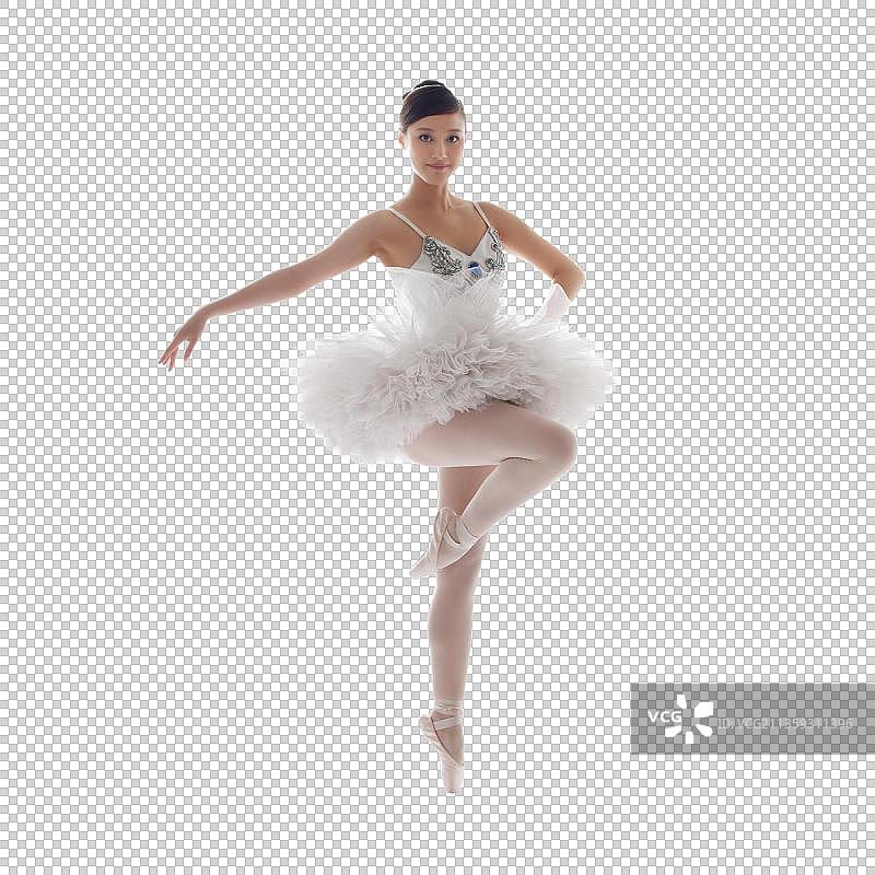 东方女孩跳芭蕾舞图片素材