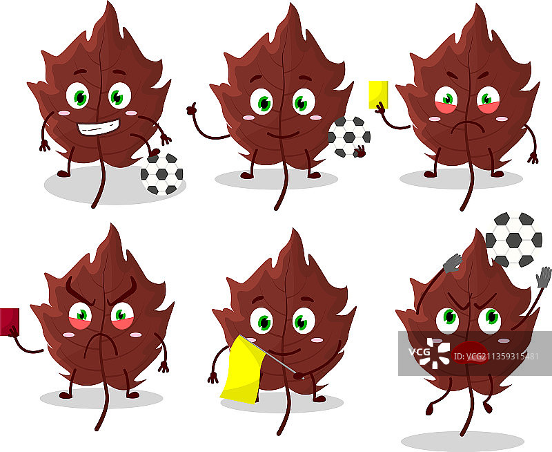 卡通秋叶角色工作图图片素材