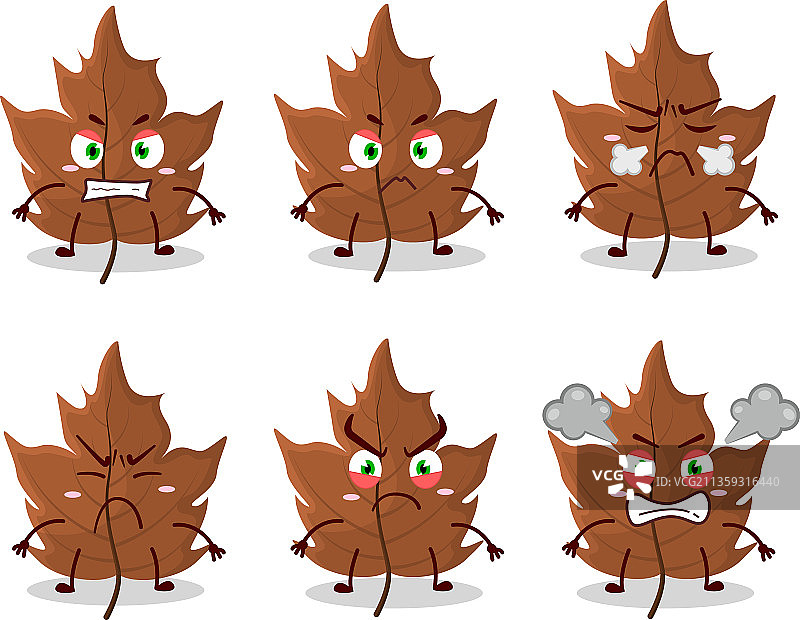 卡通枫叶落叶角色图片素材