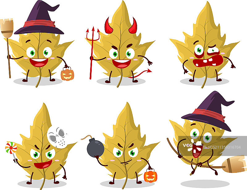 万圣节表情符号与卡通图片素材