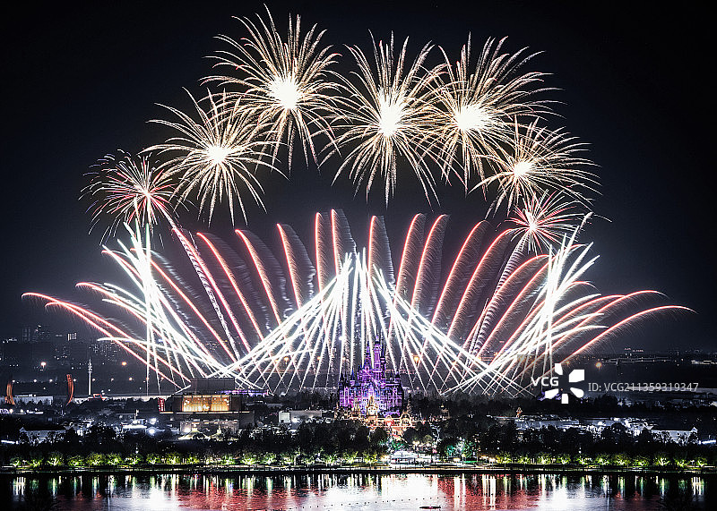 迪士尼感恩夜 Disney Fireworks Show图片素材