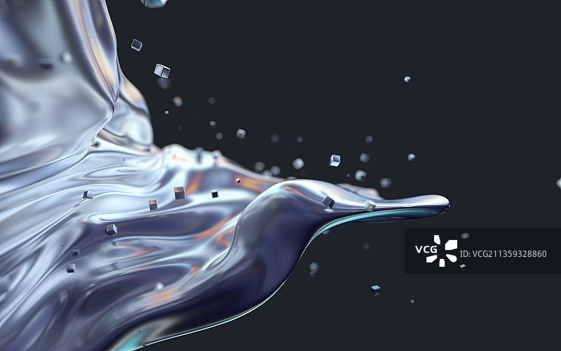 3d渲染渐变抽象流体壁纸图片素材