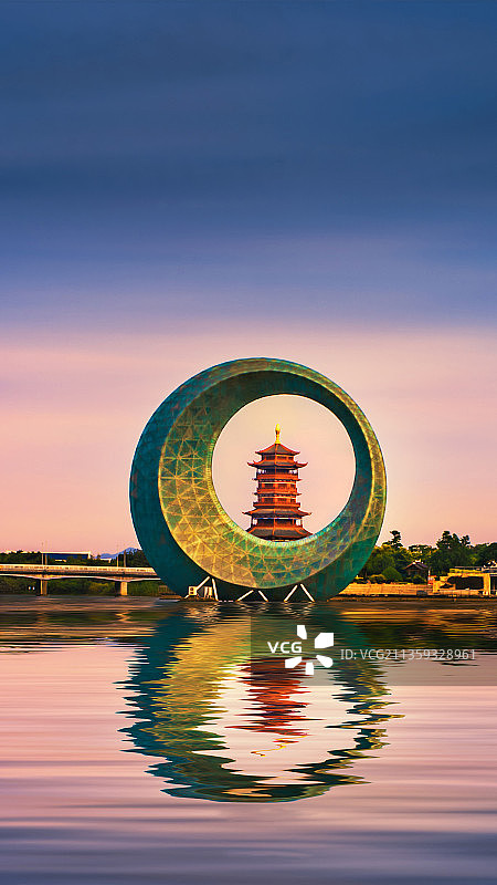 福建省厦门市集美区园博苑地标建筑图片素材