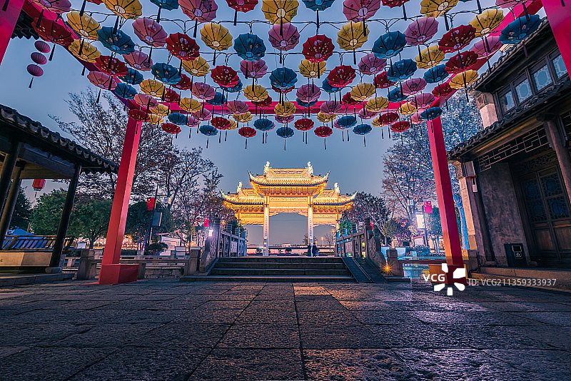 无锡市锡山区鹅湖镇荡口古镇图片素材