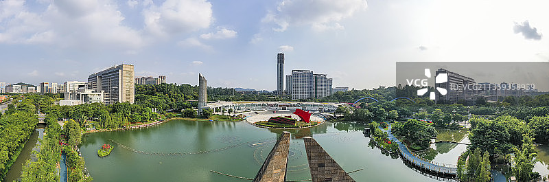 航拍广州科学城科学广场图片素材