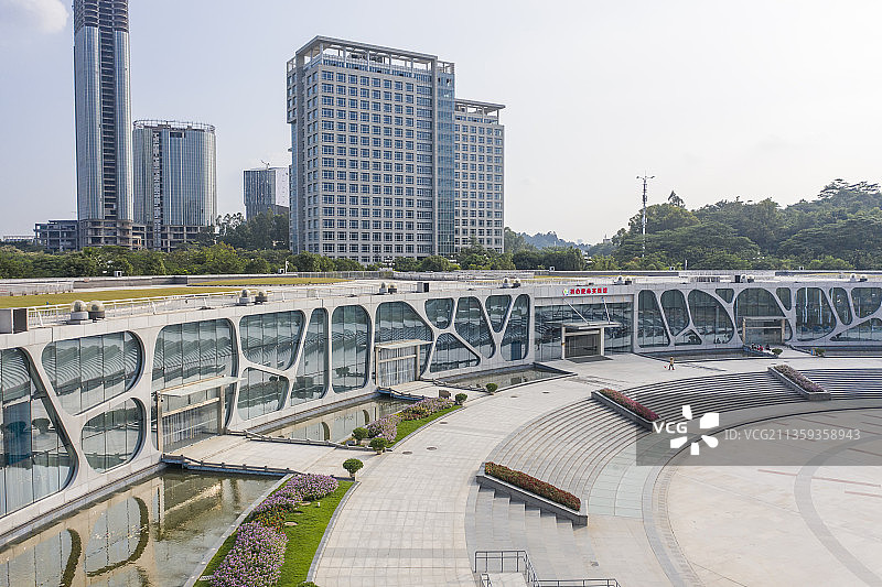 航拍广州科学城科学广场图片素材