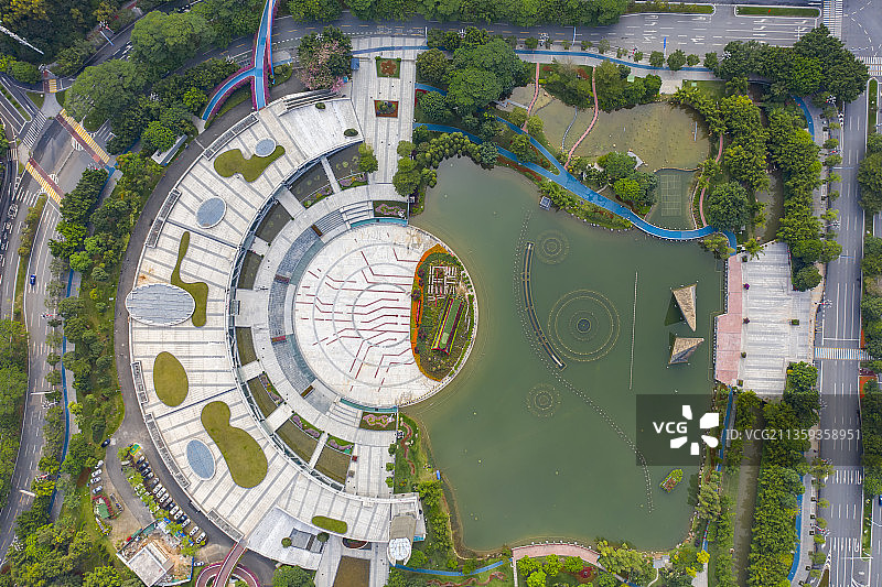 航拍广州黄埔科学广场图片素材