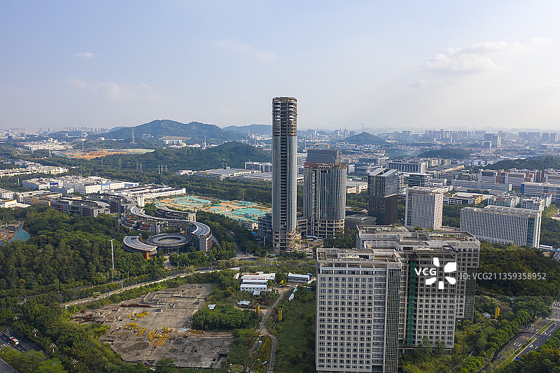 航拍中国广州黄埔科学城图片素材
